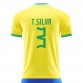 Brasilien Thiago Silva 3 2023/2024 Hemma Fotbollströjor Kortärmad